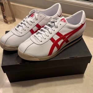 Asics White and Red Athletic Shoes vintage new in box with tags
